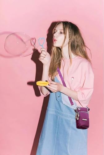 Image of Mobile Sling Bags for Women Crossbody, Multifunction Three Layer Mini Shoulder Bag Purse with Headphone Port for Teens Gilds Ladies Women