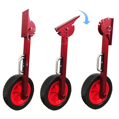 Joierw Boat Launching Wheels, Aluminum Alloy Transom Launching Dolly With 12" Flatfree Airless Wheels For Inflatable Boats, Rubber Boats #TOP6
