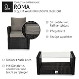 SVITA Roma Gartenmöbel Set Poly-Rattan Möbel Outdoor Lounge Garnitur - 5