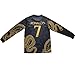 CEKFAX Madrid Ronaldo #7 Special Gold Black Dragon Edition Long Sleeve Football Soccer Kids Jersey Shorts Set Youth Sizes (Black, 24 (6-7 Years Old))