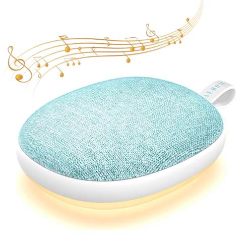 Image of Portable White Noise Sound Machine: Baby Sleep Soother, Bluetooth Speaker, Rechargeable Battery, 4-Speed Timer, 6 Soothing Sounds Adult Therapy Aid for Travel, Office Privacy (Cyan)