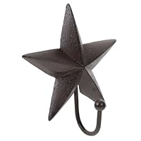 SMASOLO Vintage Style Cast Iron Pentagram Wall Hanging Hook Decorative Star-Shaped Coat Hanger for Clothes Keys and Accessories Iron Art Organizer for Home Storage and Wall Decoration