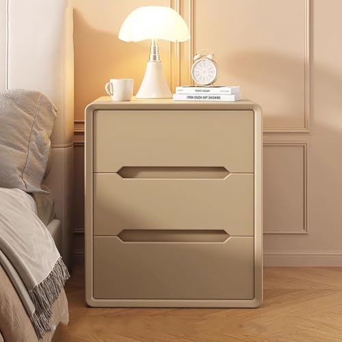 BK&MF Mesilla de Noche Moderna de Madera con 3 cajones,Mesilla de Noche Minimalista y Sencilla Mueble de mesilla de Noche práctico para Dormitorio, salón,C,40x40x55cm(16x16x22inch)