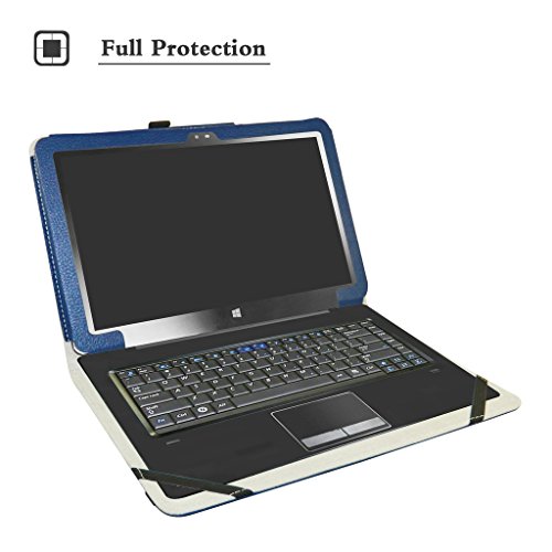 Insignia 11.6 NS-P11W7100 / NS-P11A8100 Case,Mama Mouth PU Leather Folio Stand Cover for 11.6" Insignia 11.6 NS-P11W7100 / NS-P11A8100 11.6 Inch Windows 10 Tablet PC,Dark Blue