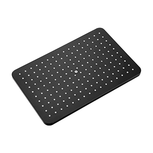 Pommeau de douche à effet de pluie carré, pomme de douche haute pression, pomme de douche à effet de pluie noir en ABS, remplacement parfait pour votre pomme de douche de salle de bain, pomme de