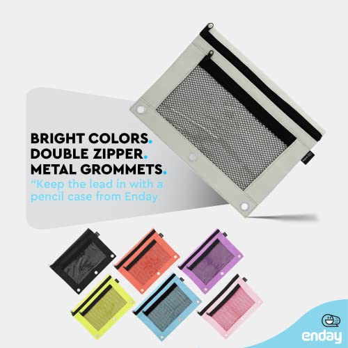Image of Enday Grey Pencil Pouch For 3 Ring Binder, Zippered Binder Pencil Pouches, 3 Ring Pencil Pouch for Binder, Pencil Case for Binder, Large Pencil Bags for School, Home, and Office