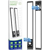 Mpotmiy Under Cabinet Lights with Digital Display,52 LED Rechargeable Motion Sensor Light Indoor,3 Color Temperatures, Magnetic Dimmable Closet Lights, Under Counter Light for Kitchen, Stairs,2-Pack