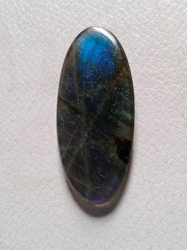 Labradorite cabochon bleu feu de 39x17mm pour création de bijoux