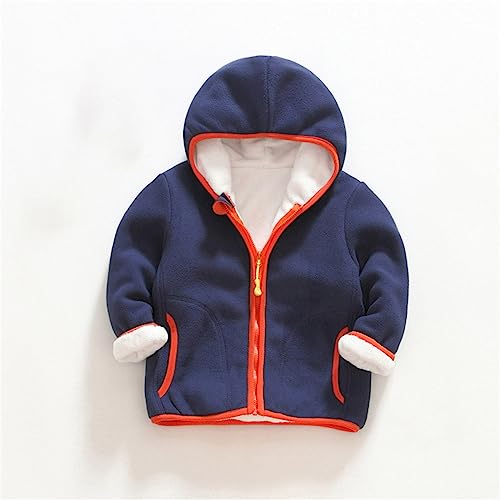 Toddler Boys Girls Polar Fleece Jacket Sherpa Lined Zip Up Hoodie Sweatshirt Lightweight Hooded Jacket Windproof Coat3