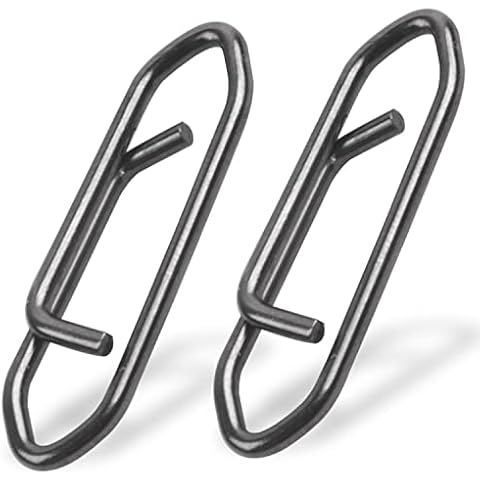 SILANON Power Fishing Clips Snaps,110pcs Stainless Steel Fishing Lure Quick Clips Speed Clips Quick Change Fast Snaps Swivels Connector Fishing Tackle Clips for Freshwater Saltwater Cover