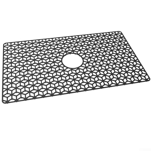 Honseadek Alfombrilla grande de silicona antideslizante para fregadero de 3098 x 19 pulgadas con drenaje de alimentos para fregadero de grado para agujeros resistentes al calor, protección de tela de