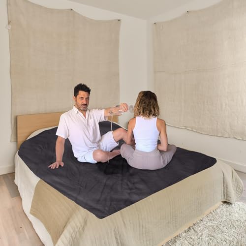 Waterproof Bamboo Blanket - Waterproof Blanket for Bed Intimacy - Light, Soft, Cooling & Leakproof Protection -Enjoy Free Couples Moments - Splash Towel for Adults, Sofa, Couch or Pet Use - Queen Size