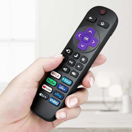 2 Pack Replacement Remote Control Only for Roku TV, Compatible for TCL Roku/Hisense Roku/Onn Roku/Sharp Roku/Philips Roku/Element Roku/Westinghouse Roku TVs (Not for Roku Stick, Box or Speaker) - Thumbnail 3