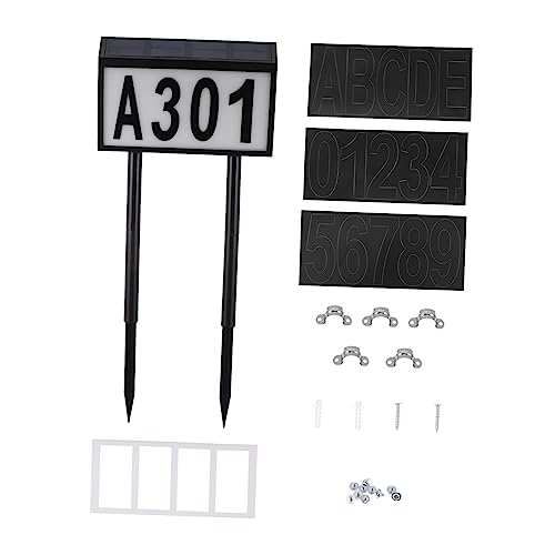 SHINEOFI Lampe Solaire Pour Numéro De Maison Plaque Adresse Plaque De Porte Lampe Solaire Pour Numéro De Maison