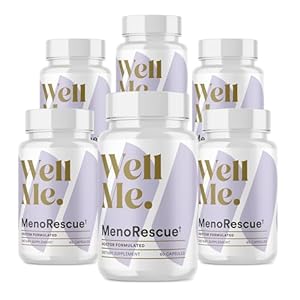 Wellme – MenoRescue – Promotes Proper Cortisol Levels, Supports Hormone Production During Menopause, 60 Caps – 6 Pack
