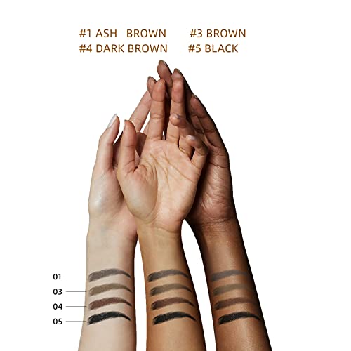 Eyebrow Pencil,3 Pcs Waterproof Long-Lasting Microblading Ash Brown Brow Pencil,Natural Eyebrow Makeup Ultra Slim Defining Eyebrow Pencils #TOP4