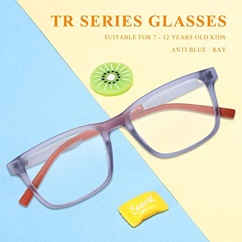 Image of SooGree Blue Light Blocking Glasses for Kids Boys Girls,Computer Screen Gaming TV Phone Glasses Anti Glare & Eye Strain