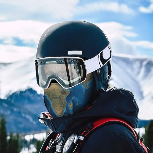 Balaclava para Hombres Máscara de Esquí Mapa Mundial Máscara Facial para Ciclismo miniatura 5
