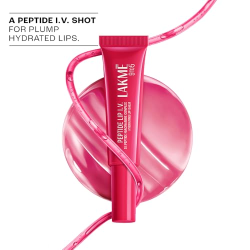 Image of Lakme Peptide Lip IV with 5% Peptide-Niacinamide Complex, For Intense Hydration With A Serum-Like Texture That Visibly Plumps, Smoothens, and Repairs, Peptalk Pink, 10g
