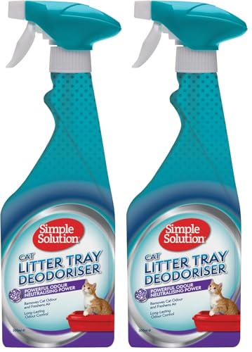 Simple Solution Eliminador de olores de arena para gatos, 500 ml (Paquete de 2)