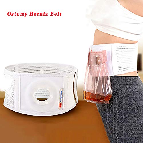 WSN Ostomy Hernia Belt, Ostomy Support Belt with Stoma Opening for Colostomy Bag Unisex,5cm,XL
