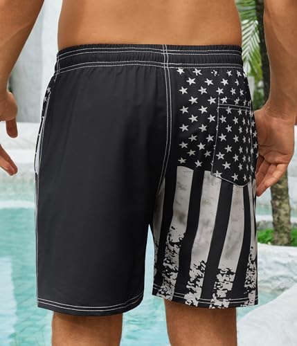 Mens Swim Trunks with Compression Liner 7 Inch Swim Trunks Quick Dry Surfing Beach Shorts Hawaii Sports Shorts3