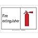 Brady 119954, 10" x 14" Polyester Fire Extinguisher Sign, Black/Red/White, Pack of 20 pcs