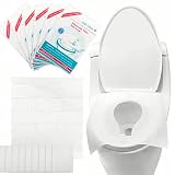 Copriwater Usa e Getta Biodegradabili – Coprisedile WC Monouso Antibatterico in Carta Tascabile – Copri Tavoletta WC per Viaggio, Bambini e Adulti, Igienici e Portatili (60 Pezzi)