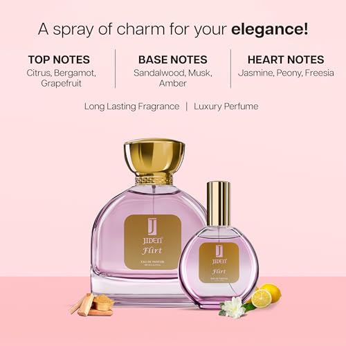 Image of JIDEN Luxury Flirt Eau De Parfum, Perfume For Girls, 30ml with Jasmine, Peony & Freesia Notes | Premium Aqua & woody Long Lasting Luxury Perfume Women | Gift Items for Women