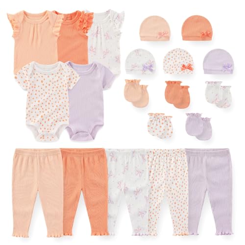 Image of JELYLOVE Unisex Baby Boy Girl Bodysuits Sets 20 Pack Cotton Casual New Born Clothes Comfort Infant Outfit Essentials