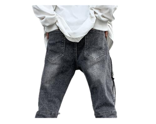Jeans Pants Trousers Denim Spring Washed Retro Blue Black Grey Men's High Street Loose Straight Tube4