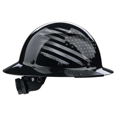 LIFT SAFETY Dax Fiber Resin Full Brim Safety Helmet | 6 Point Suspension For Comfort & Impact Protection | Patriot | Gloss Finish