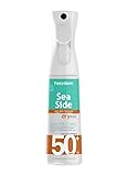 FREZYDERM Sea Side Bruma Seca Protector Solar SPF 50 Spray Facial y Corporal para Niños, Adultos - Spray de Crema Solar de Absorción Rápida Resistente al Agua - Exposición Diaria al Sol - 300ml