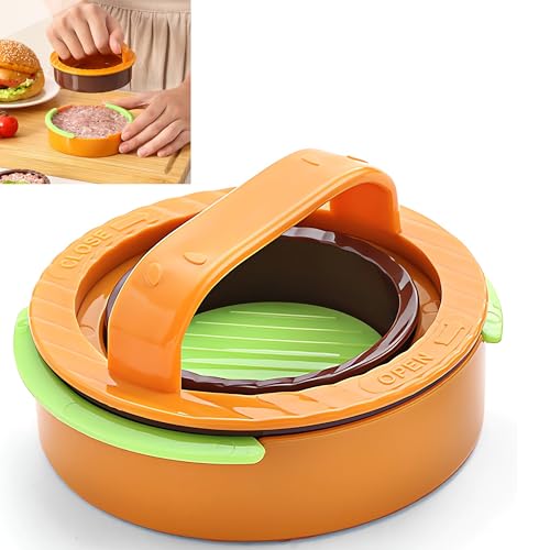 syiyunran Pressa per Hamburger Attrezzo - 1 Pezzo, Arancione, Stampo Hamburger, Utilizzabile Anche Preparare Vegetariani Maker Burgher Stampi Macchina Smash Burger Press Cucina Casalinga
