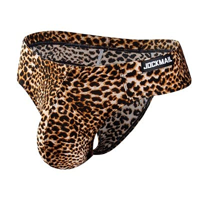 JOCKMAIL Brand Sexy Men Underwear Leopard Pattern Playful Printed Men Briefs Men Panties