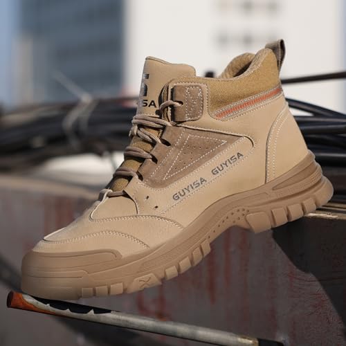 Image of WOWSTICK Lightweight Work Safety Shoes Steel Toe Industry Construction Slip Resistant Sneakers