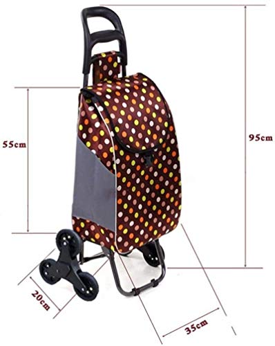 LDBDASA Tragbare Einkaufswagen Klettern Treppen Trolley Trailer Klappwagen Einkaufswagen Kleinwagen Trolley Auto… – Bild 3
