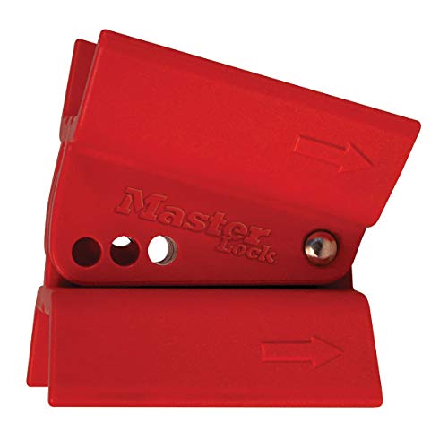 Master Lock - Butterfly Valve Lockout Device Only, Red, 8.1 cm x 7.9 cm x 6.3 cm