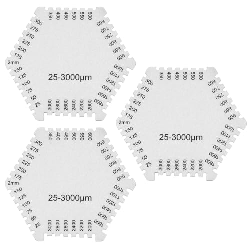 Juego de 3 Calibradores para Espesor de Película Húmeda 25-3000 μm miniatura 1