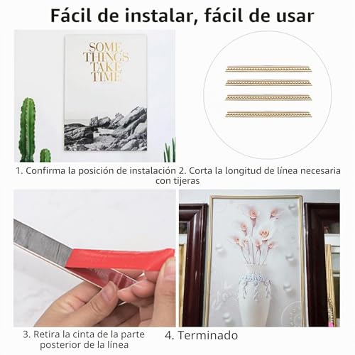 Tiras decorativas de pared autoadhesivas de 2cm para tapar juntas de armarios 5