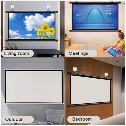 Pantalla manual para proyector HD 50" 4:3 miniatura 4
