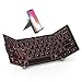 iClever Wireless Folding Keyboard with 3-Color Backlight, Tri-Folding Bluetooth Keyboard with Aluminum Alloy Base for iOS Windows Android Tablets, Smartphones, Laptops, PC and More