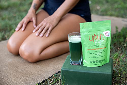 Uplift Florae Phyto Superfood Green Drink (7.4 Oz) - Nutrient Dense Leafy Greens, Sprouts, Marine Algae, Prebiotics, And Adaptogenic Mushrooms For Total Mind And Body Support #TOP2