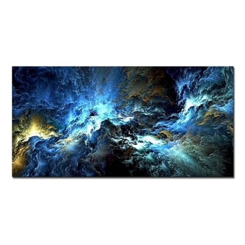 Art abstrait peinture sur toile nuages colorés LSYALUCK impression premium pour séjour