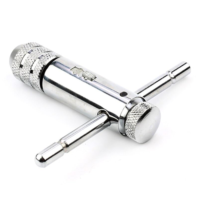 M3-M8 Adjustable Ratchet Hand Tap Wrench for M5-M12 - Versatile Tapping Tool with Forward and Reverse Functionality(Long M5-M12)