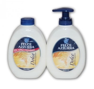 Paglieri Felce Azzurra Liquid Soap Sweet + Refill 10.14+10.14 Ounces