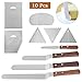 Produktbild OFNMY Winkelpalette Set Tortenmesser für gleichmäßige Überzüge und Glasuren von selbstgemachten Kuchen, Torten und Cupcakes(4 Stück Tortenmesser+6 Stück Schaber)