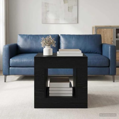 Table basse chêne noir design industriel moderne de qualité supérieure