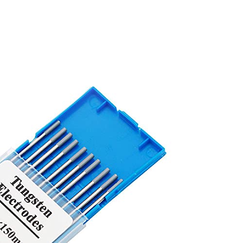 Welding Electrodes, 10pcs Tungsten Welding Electrodes Lanthanides Electrode Tip 2.4×150mm (Grey Tip)