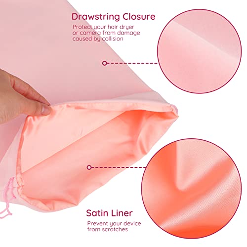 Bolsa grande de terciopelo rosa Segbeauty para proteger piezas delicadas 4